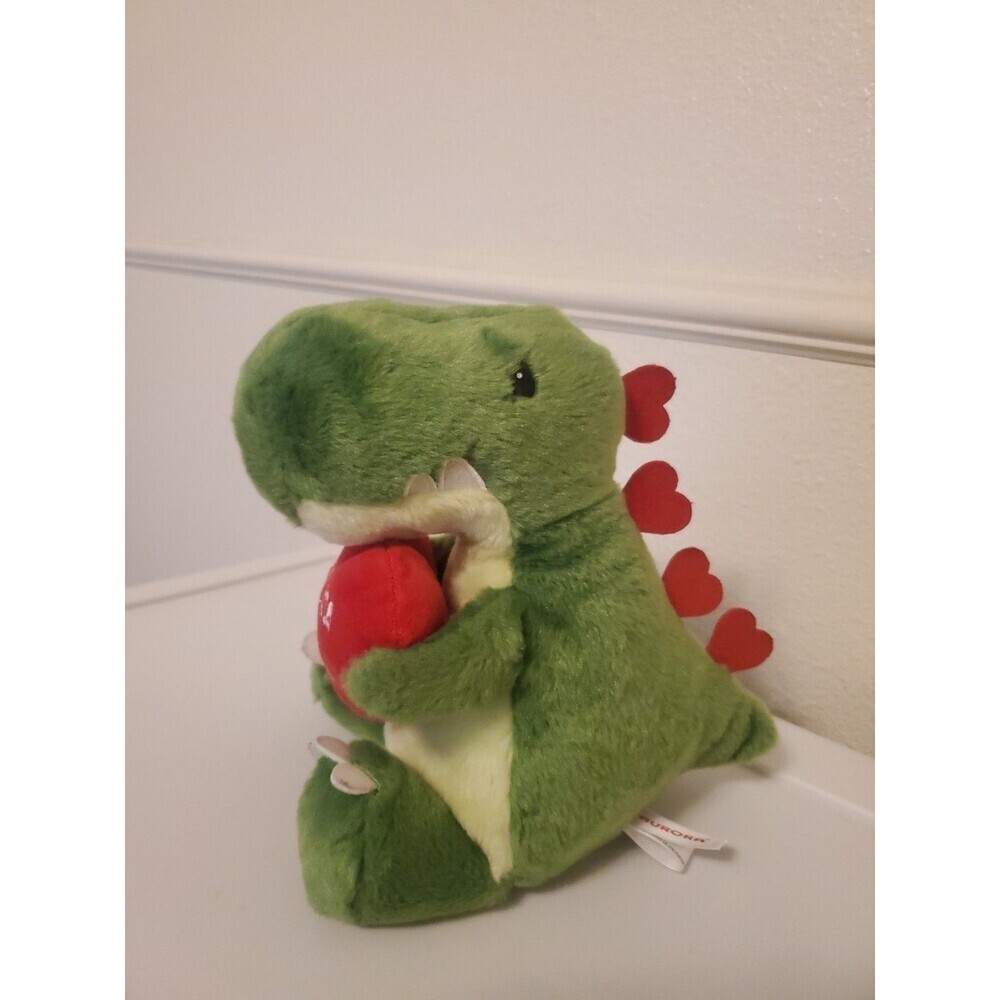 Aurora Green Dinosaur Plush Hearts You're One in‎ a Million 9 Inch Stuffed - Picture 3 of 16